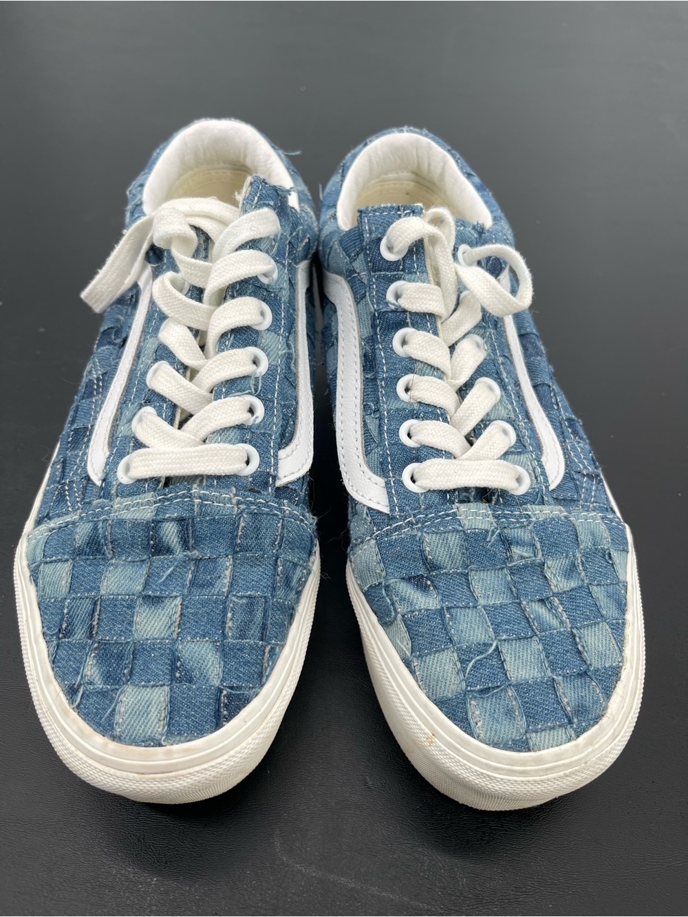 ⭐️Vans Old Skool Stackform Denim Woven Platform Sneakers in Blue